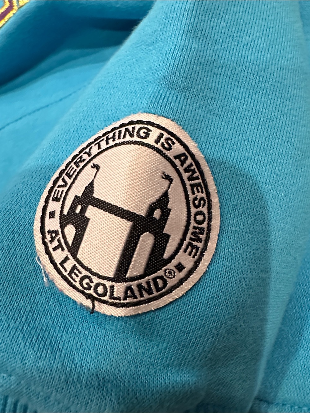Lego Bright Blue Pullover Hoodie with Colorful Embroidered Logo - Picture 3 of 5